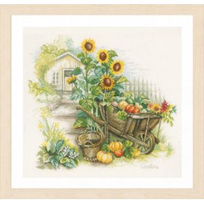 Broderipakning - Billede - Solsikker og grskar