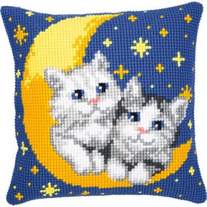 Broderipakning - stramaj pude - Katte p mne