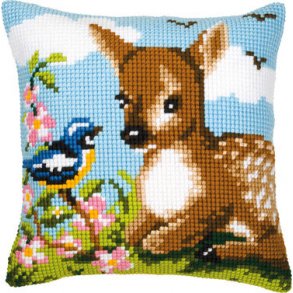 Broderipakning - stramaj pude - Rlam og blmejse