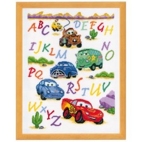 Broderipakning - Disney Cars Alfabetet