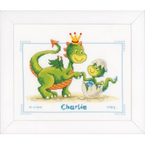 Broderipakning - Billede - Fdselsminde Charlie / Sarah