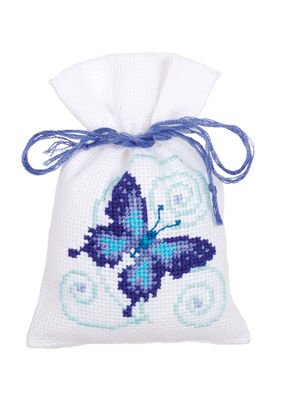 Broderipakning - 3 stk Duftposer med Sommerfuglemotiv