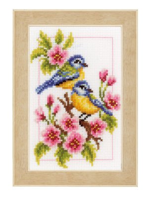 Broderipakning - De 4 rstider med Sm fugle