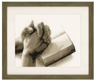 Broderi pakning - vgbillede - Bedende hnder