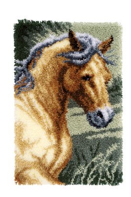 Broderipakning - Rya tppe - Hest