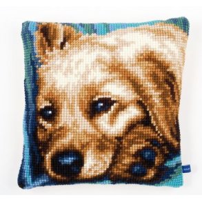 Broderipakning - Stramaj pude - Hund