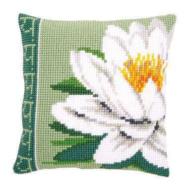 Broderipakning - Stramaj pude - kandeblomst Lotus II