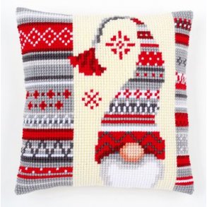 Broderipakning - Stramaj pude - Julen elf