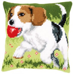 Broderipakning - stramaj pude - Beagle hvalp