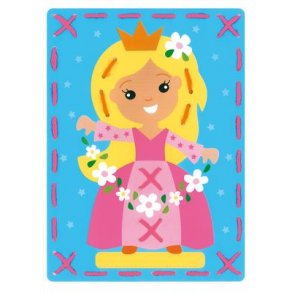 Broderipakning - kort 2 stk. - Fe og Prinsesse