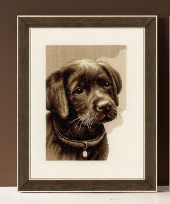 Broderipakning - Billede - Labrador hvalp