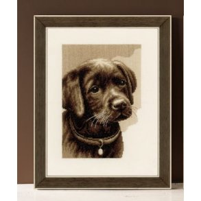 Broderipakning - Billede - Labrador hvalp