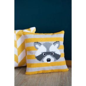 Broderipakning - stramaj pude - Vaskebjrnen Walter