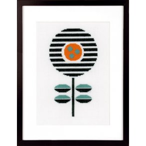 Broderipakning - Billede - Abstrakt blomst I