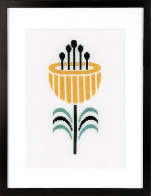 Broderipakning - Billede - Abstrakt blomst III