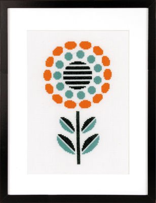 Broderipakning - Billede - Abstrakt blomst II