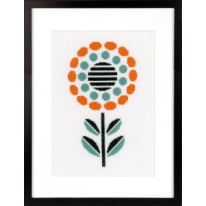 Broderipakning - Billede - Abstrakt blomst II