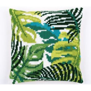 Broderipakning - stramaj pude - Botaniske blade I