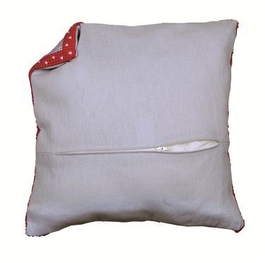 Pudebagstykke lys gr - med lynls til puder fra str. 30 cm. til 40 cm.