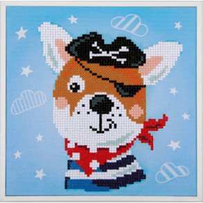 Diamond Painting kit - Billede - Pirat hund