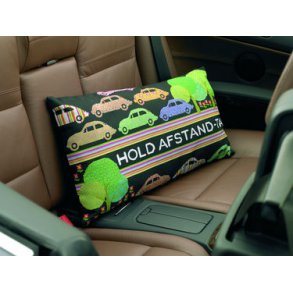 F�rdigbroderet Pude med 'Hold afstand-tak'