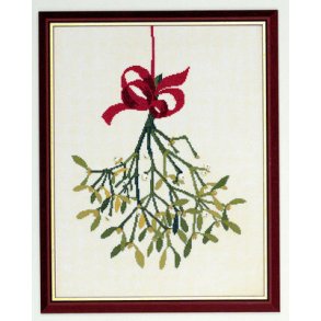 Broderipakning Julepynt - Mistelten