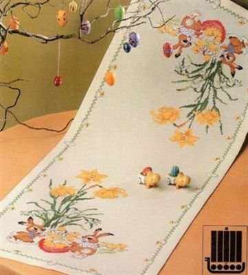 Broderipakning - Pskelber med kyllinger