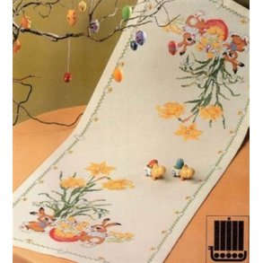 Broderipakning - Pskelber med kyllinger