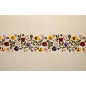 Broderipakning - Stedmoder og bleblomster p Aida