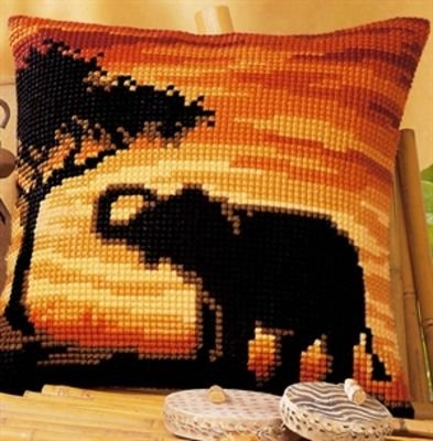 Stramaj - Savannen - Pude med Elefant