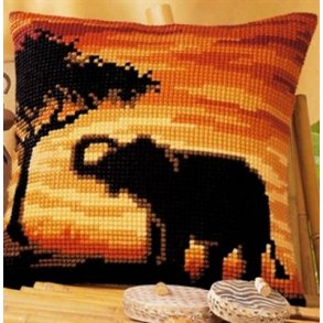 Stramaj - Savannen - Pude med Elefant