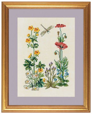 Broderipakning - Ranunkel og valmue