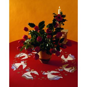 Broderipakning - Juledug - Engle