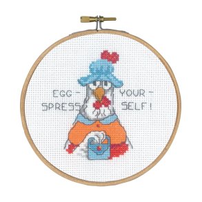 Broderipakning - Billede inkl. syramme - Egg-Spress your-self