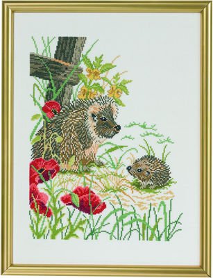 Broderipakning - Pindsvin og valmuer