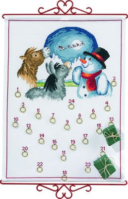 Broderipakning - Julekalender - Julemand over fuldmne