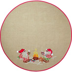 Broderipakning - Ptegnet Juletrstppe - Kaffepause