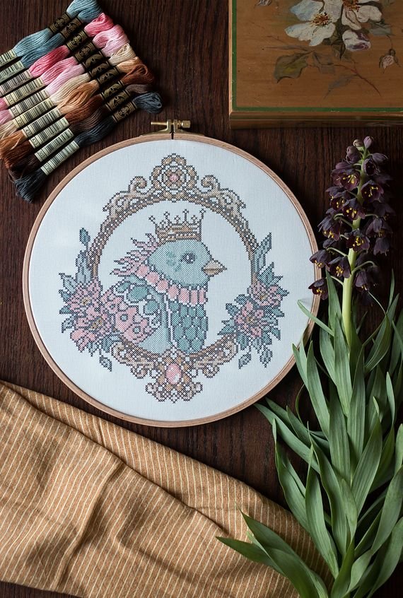 Broderipakning - Billede - Queen of the skies