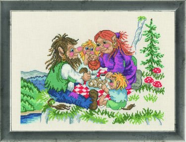 Broderipakning - Troldefamile