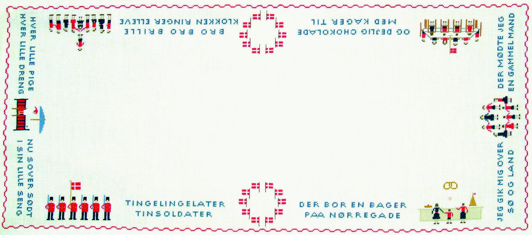 Broderipakning - lber - Fdselsdagslber med vers af brnesange