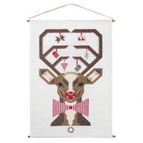 Broderipakning - Julebillede / Kalender  - Rudolf