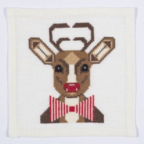 Broderipakning - Mellemlgsservietter 4 stk. - Rudolf