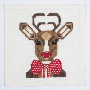 Broderipakning - Mellemlgsservietter 4 stk. - Rudolfine