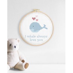 Broderipakning - Billede - I whale allways love you