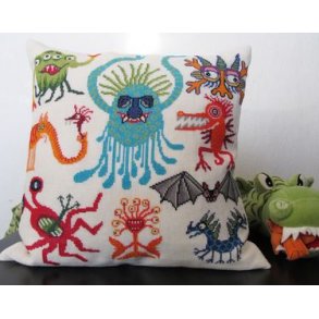 Broderipakning - Pude - Monstre