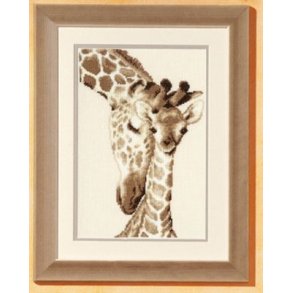 Broderipakning - Giraf med unge