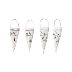 Broderi - frdig broderet julepynt - 4 stk.