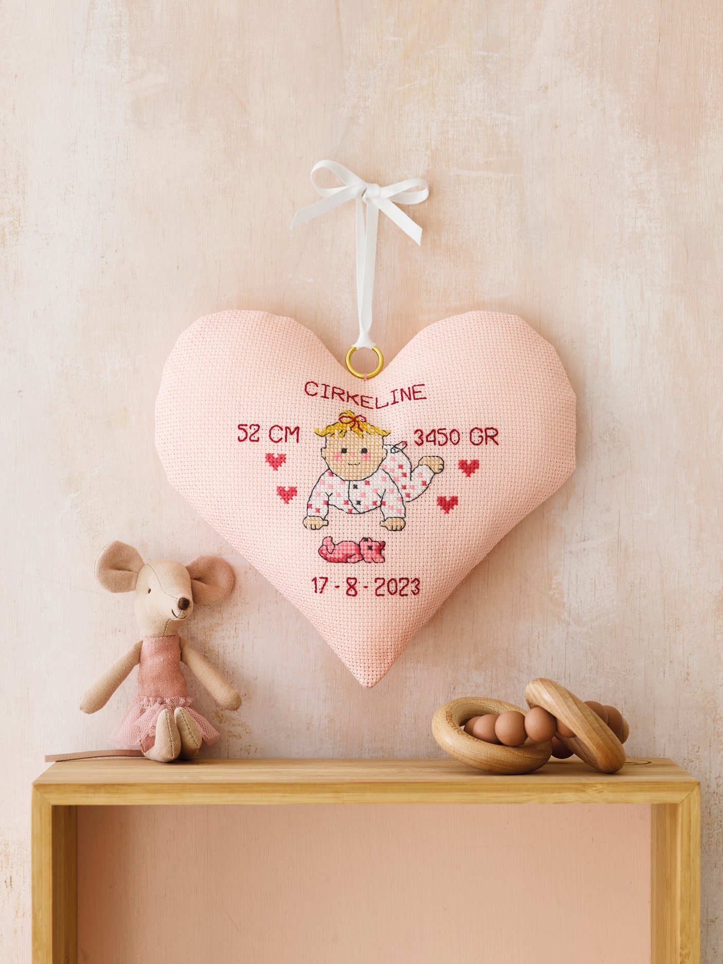 Broderipakning - Dbsminde - Babyhjerte Cirkeline
