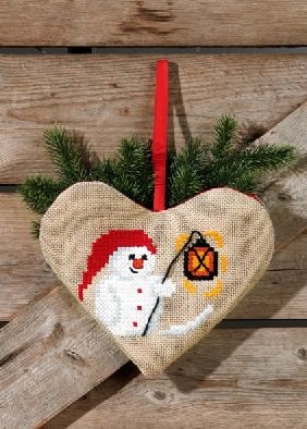 Broderipakning - Jule dekoration - Snemand