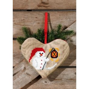 Broderipakning - Jule dekoration - Snemand